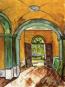  entra Pintura al %C3%B3leo - El vestíbulo de entrada del Hospital Saint Paul Vincent van Gogh